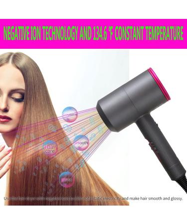 SUYOOULIN Ionic Hair Dryer with Diffuser Powerful AC110V 2000W Professional Blow Dryer with 2 Nozzles 2 Speed 3 Heating Cold Settings for Home Salon Travel Woman(White) - Buy Online on GoSupps.com