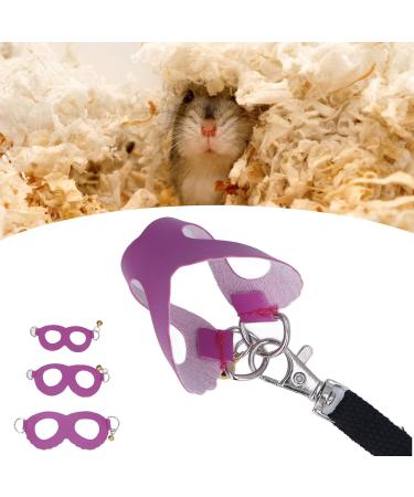 Shop Asixxsix Purple Dishwear & Leash Set for Hamsters Guinea Pigs & Ferrets - 3 Sizes Synthetic Leather Crockery & Nylon Line - Buy Online on GoSupps.com