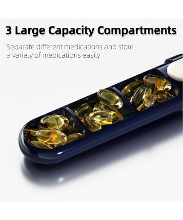 MAIAHU Pill Organizer - Portable 3 Compartment Daily Pill Box for Vitamins & Medicines | Cute Travel Pill Case (Pink - Buy Online on GoSupps.com