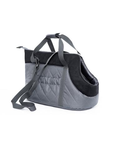 Pillowprim dog bag carrying bag for small and medium dog puppy cat for walking - size S L - 26.90 black gray black -black