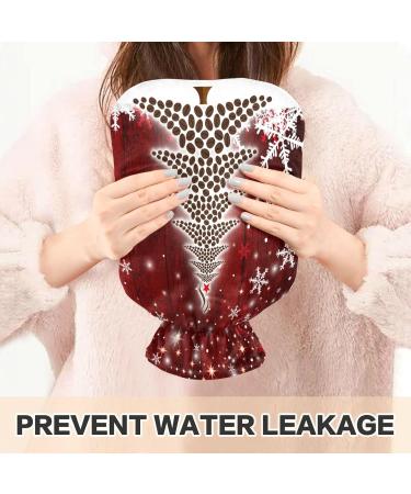 Snowflakes Christmas Tree Hot Water Bottle - 1L Pain Relief & Bed Warmer for Women | Cozy Cover Included - Buy Online on GoSupps.com