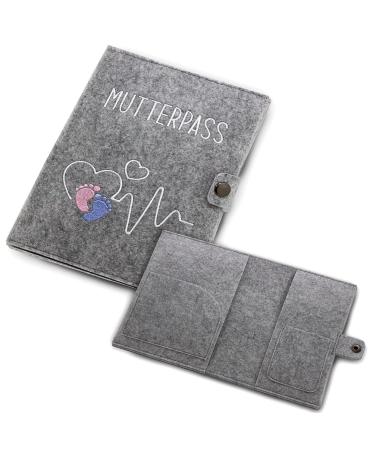 Cozy Racoon Mother Pass Cover | Filz Little Feet | Made in Germany | Unique Gift for Pregnant Mothers | Extra Pockets for Insurance & Ultrasound Images - Buy Online on GoSupps.com