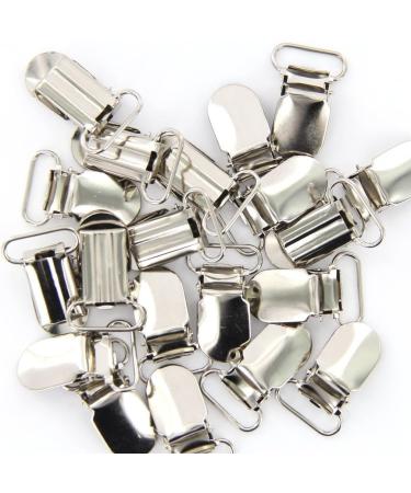 HNEJA 20 x Suspenders for Hairpins - 20mm Silver Strap & Hook | International Shipping Available - Buy Online on GoSupps.com