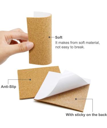 100 Pcs Self-Adhesive Cork Sheets 4x4 - DIY Coasters, Cork Board Squares, Tiles, Mat, Wall Board - Buy Online on GoSupps.com