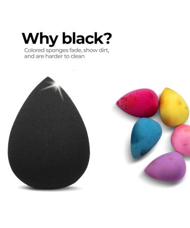 U&I Beauty Sponge Blender - 100% Vegan & Latex-Free | Perfect for Foundation Concealer & Highlight | Wet or Dry Use | Black Bundle (1 Count - Buy Online on GoSupps.com