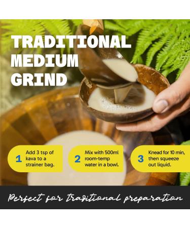Fiji Vanua Kava-Malo Tonga Kava Drink Powder Medium Grind Traditional Kava Root Powder Easy to Prepare Kava Root Powder with Smooth and Creamy Taste Premium 8oz - Buy Online on GoSupps.com