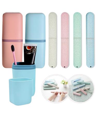 Sasibiyb travel toothbrushes etui plastic 6 pieces toothbrush box travel case for toothbrushes toothbrushes etui travel travel toothbrush Case suitable for travel camping home storage school etc.