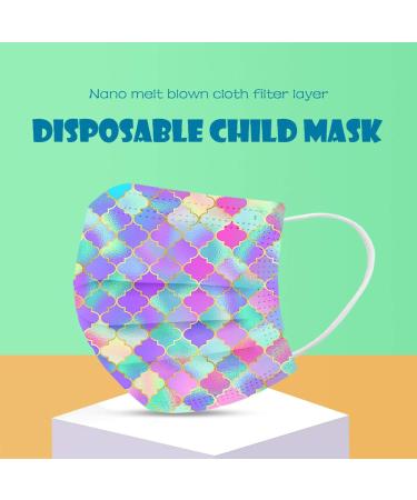 Goddess Accent 50 Pack Disposable Face_Mask Cute Floral Tie Dye Printed Protection for Adults Women - Buy Online on GoSupps.com