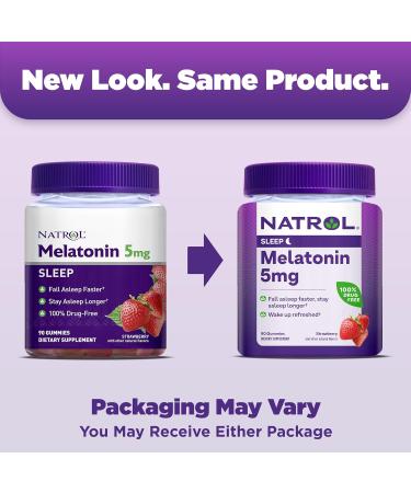 Natrol Kids Melatonin 1mg 140 Berry Gummies & Adults Melatonin 5mg 90 Strawberry Gummies Sleep Aid - Buy Online on GoSupps.com