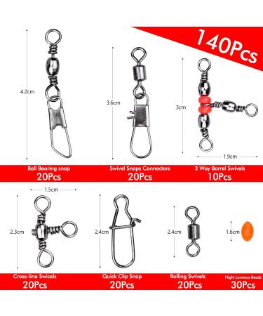 Museday 140 Box Fishing Accessories Kit | Ball Bearing Swivels Snaps & Clips | Complete Fishing Beads Set for International Shipping - Buy Online on GoSupps.com