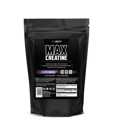 Max Muscle Ultra Pure Creatine Monohydrate Powder 5000 mg (5 Grams) | 3rd Party Purity Tested | 100% Micronized and Unflavored for Maximum Absorption | Keto Friendly | 8.8 Ounces | 50 Servings