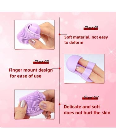 Silicone Finger Facial Cleansing Brush - Gentle Exfoliator & Massager for Blackhead & Pore Cleansing - Mini Soft Face Scrubber for Men & Women (Light Pink) | International Shipping - Buy Online on GoSupps.com