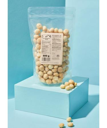 Koro Bio Macadamia Nuts 500g - Organic Whole Kernels with Mild Aroma - Additive-Free & Crispy - International Shipping Available - Buy Online on GoSupps.com