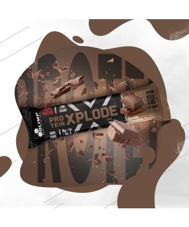 Olimp Protein Xplode Bar 25x40g - Double Chocolate - Buy Online on GoSupps.com