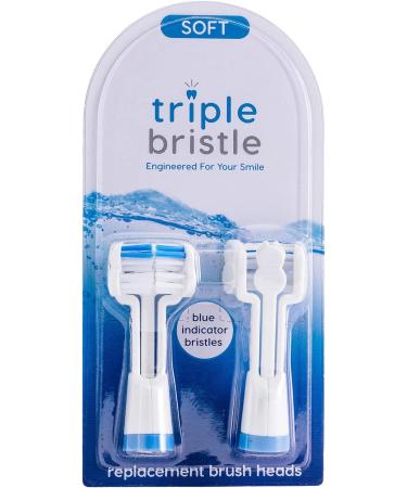 Triple Bristle Sonic GO Travel Toothbrush with Blue Brush Head Replacements - 3-Sided Toothbrush for Superior Cleaning - Buy Online on GoSupps.com