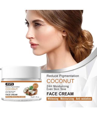 Coconut Face Cream | 24-Hour Moisturising & Revitalising | Reduce Pigmentation & Even Skin Tone | 50g - Shop Internationally - Buy Online on GoSupps.com