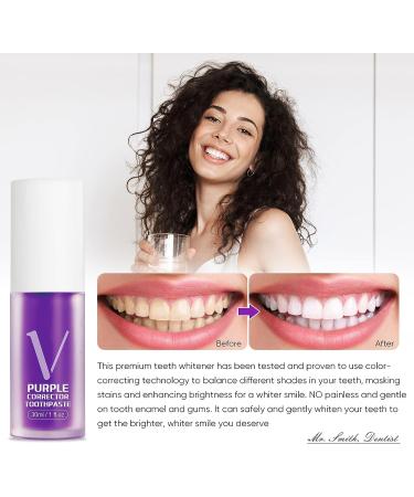 Purple Teeth Whitening Foam - Tooth Stain Removal & Whitening Booster (30ml) - Buy Online on GoSupps.com