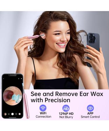 Buy Ear Wax Removal Tool with 1296P HD Camera & LED Lights - Pink Ear Cleaning Kit for Effective Wax Removal - Buy Online on GoSupps.com