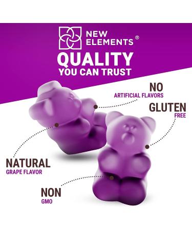 Iron Gummies with Vitamin C for Adults | 40mg Iron, 100mg Vitamin C | Natural Grape Flavor | Anemia Support | 30 Day Supply - Buy Online on GoSupps.com