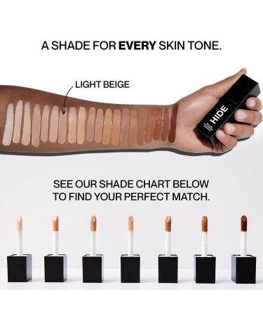 HIDE PREMIUM Liquid Multi-Use Concealer 0.5 fl. oz. - Full Coverage Concealer for Acne, Dark Spots, and Blemishes | Oil-Free Formula | Shade Finder Included - Buy Online on GoSupps.com