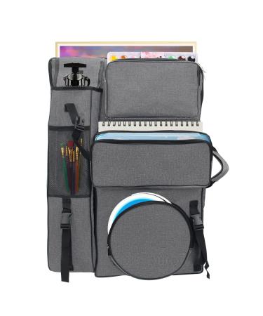 Boyistar Art Portfolio Carry Bag 20" x 26" Canvas Art Portfolio Backpack Traveling Outdoor Drawing Portfolio Case Large Capacity Artist Carrying Bag/Tote Bag for Drawing Board Screen Accessories Black 20" x 26"