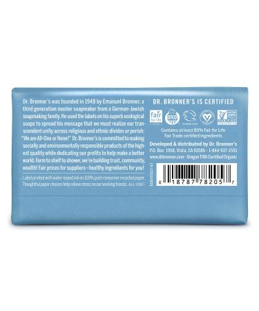 Dr. Bronner's Baby Unscented Castile Bar Soap 5oz 3-Pack - Organic & Gentle for Face, Body, Hair - Fragrance-Free & Vegan - Buy Online on GoSupps.com
