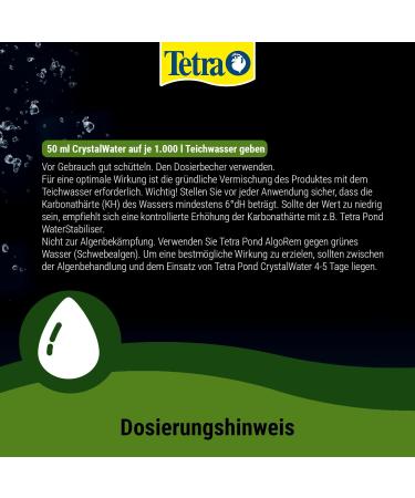 Tetra Pond CrystalWater - Water Clarifier for Garden Ponds | 250 ml Bottle for Crystal Clear Water - Buy Online on GoSupps.com