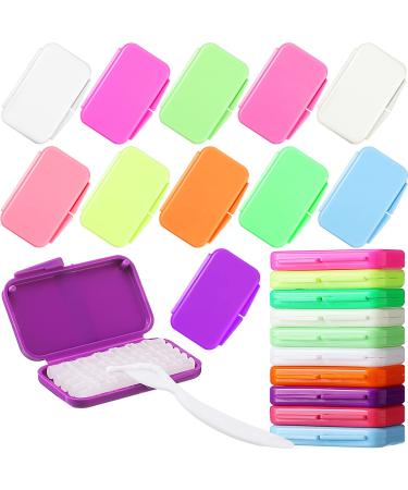 40 Pack Braces Dental Wax Orthodontic with Colorful Storage Case and Small Plastic Cutter Repair Kit for Dental Care Braces Wearer Braces Brackets 10 Flavors