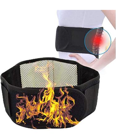 Adjustable Black Waist Belt for Lower Back Pain Relief | Posture Correction & Magnetic Therapy | Self-Warming Lumbar Support - X-Large - Buy Online on GoSupps.com