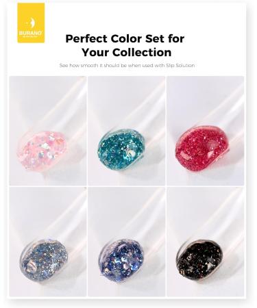 BURANO Poly Extension Gel Nail Kit - 6 Colors Builder Gel Set for Nail Art - DIY Starter Kit for Beginners & Professionals - Glitter Poly Nail Gel Gift - Buy Online on GoSupps.com