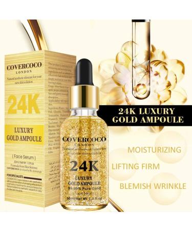 Allbesta 24k Gold Elixir Serum Moisturizing Firming Anti Aging Anti-Wrinkle Infused Essence Oil Drops for Face Makeup Skin Care - Buy Online on GoSupps.com