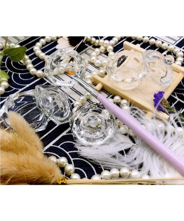 Clear Acrylic Liquid Powder Dappen Dish Set - 2 Glass Nail Art Bowls with Lids for Perfect Nail Designs - Buy Online on GoSupps.com