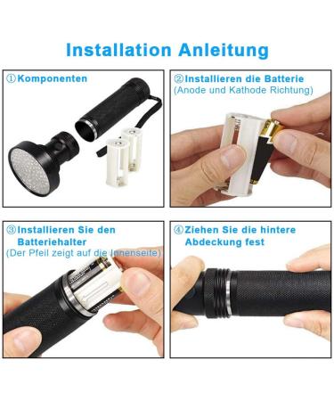 UV Light Torch Black Light 100 LED Ultraviolet Lamp Flashlight with UV Protection Glasses 395nm Led UV Flashlight Blacklight Torch Detector for Pet Urine Stains of Carpet/Floor Resin Camping Large - Buy Online on GoSupps.com