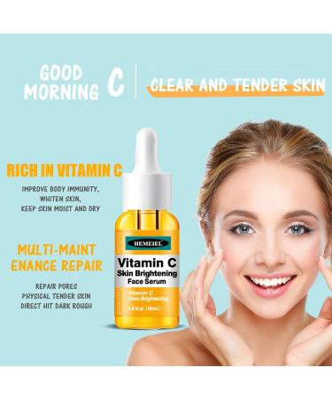 Vitamin C Face Serum Antioxidant Face Serum for Dullness Acne Facial Serum Anti Ageing & Smooth Fine Lines Hyaluronic Acid Serum for Face Firming Face Serum for Wrinkle Promote Skin Elasticity-30ml - Buy Online on GoSupps.com