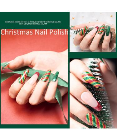 Nail Set Gel Nail Polishes Set 6 Colors Christmas Nail Gel Polish Set Red Green Gold Silver White Orange Nail Polish Set Nail Art Design Christmas Gifts For Women 8.5ml/Pc (set 20) - Buy Online on GoSupps.com