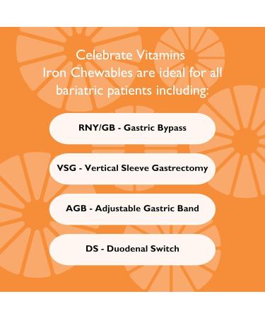 Celebrate Iron+C 18mg Chewable Tangerine 30 Count - Buy Online on GoSupps.com