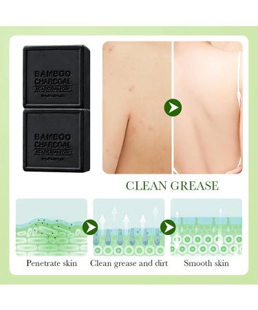Bamboo Soap Bar - Charcoal Soap - Bamboo Charcoal Soap - Hand Body Face Wash Soap Bar - Remove Mite Oil Control Clean Pore Dirt - Moisturize Hydrate Smooth Tender Plump - Improve Dullness Elasticity - Buy Online on GoSupps.com