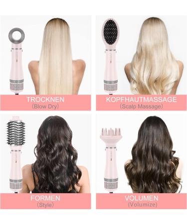 PARWIN PRO BEAUTY 4 in 1 Hair Dryer Brush Set with Ionic Care - Hot Air Styler for Hair Styling, 1000 Watts, Pink - Buy Online on GoSupps.com