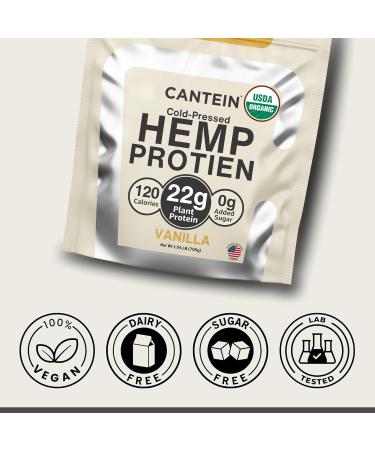 Organic Hemp Protein Powder, Plant Based and Vegan Protein Shake, Lactose and Dairy Free, Gluten Free, Clean and Natural- Vanilla (20 Servings) Vanilla 1.56 Pound (Pack of 1) - Buy Online on GoSupps.com