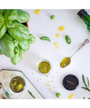 Buy Caviaroli Olive Oil Pearls Set of 5 Flavors (Virgin Extra Chilli Basil Wasabi Balsamic) Gourmet Dressing & Garnishing International Shipping - Buy Online on GoSupps.com