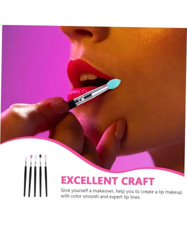 VINTORKY 5pcs Silicone Eyeshadow Brush Glitter Outfit Creme Eyeshadows Cream Makeup Brush Plastic Handle - Buy Online on GoSupps.com