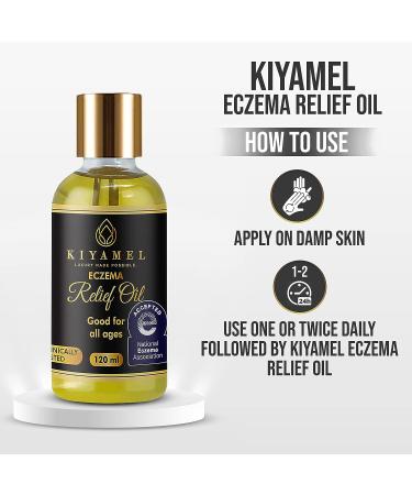 KIYAMEL Moisturizing Eczema Relief Essential Oil with Hemp Seed - Soothing Moisturizer for Dry, Itchy Skin with Vitamin E and Chamomile - Hydration for Adults and Kids - Buy Online on GoSupps.com