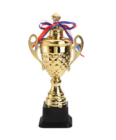 Fasmov Large Trophy Cup for Custom Trophy Keepsake, Gold Award for Sports, Tournaments, Competitions, 14.5 inches