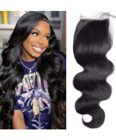 Body Wave Lace Closure Human Hair 4x4 HD Lace Closure 100% Brazilian Virgin Human Hair Body Wave Transparent Lace Closure Pre Plucked with Baby Hair Free Part 18 Inch Lace Closure-Body Wave - Buy Online on GoSupps.com