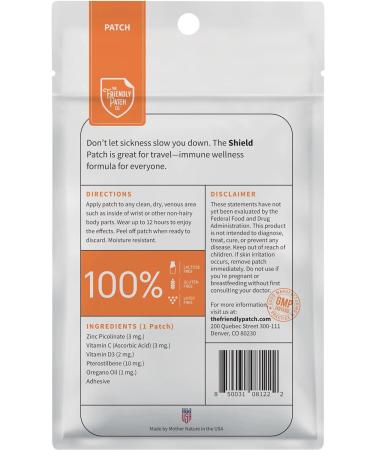 Friendly Patch Shield Patch - Vitamin D3, C & Zinc - Travel Pack - Buy Online on GoSupps.com