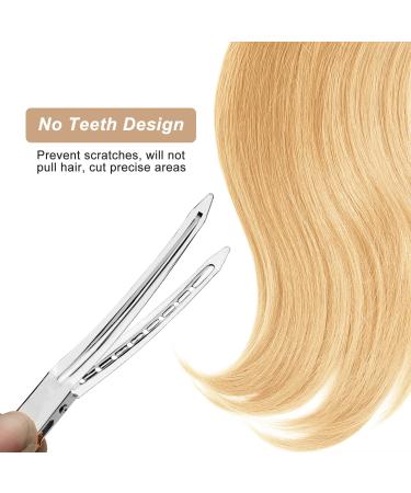24-Pack Metal Duck Bill Hair Clips for Women - 3.5 Inch Salon Clips for Styling and Sectioning Thick, Long, and Curly Hair - Silver Alligator Hair Clip Set - Buy Online on GoSupps.com