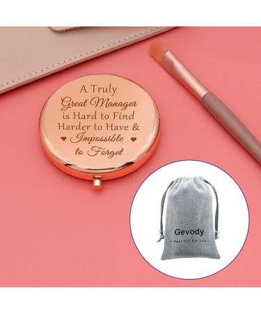 Manager Appreciation Gift - Personal Compact Makeup Mirror for Women - Perfect Birthday, Retirement or Going Away Gift for Supervisor, Leader, Boss, Coworker or Friend - Buy Online on GoSupps.com