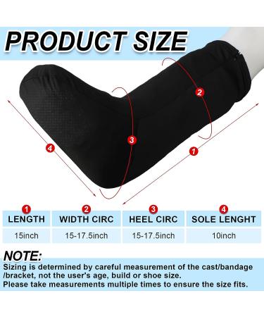 2 Pcs Medium Short Leg Cast Cover - Black Sleeve for Below The Knee Casts - Men Women - Buy Online on GoSupps.com