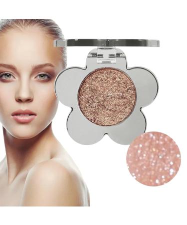 Eyeshadow Single | Travel Eyeshadow Palette Eyeshadow Makeup Highlighter Matte Flower Shape Eye Shadow Long Lasting Wear Glitter Primer Palette 201