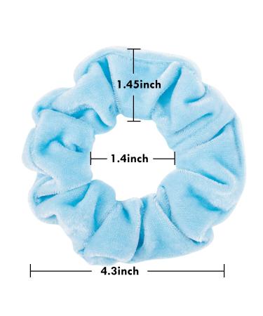 Whaline Macaron Theme Big Velvet Hair Scrunchies - 12 Ice Cream Colors for Girls & Women - Buy Online on GoSupps.com